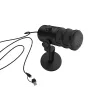 Laidinis PC mikrofonas GENESIS Radium 350D – USB Type-A/Type-C, -48 dB jautrumas, 16–14000 Hz, 2,5 m laidas, juodas
