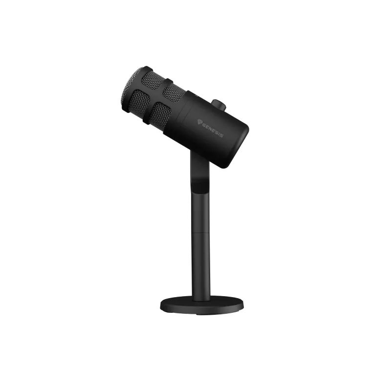 Laidinis PC mikrofonas GENESIS Radium 350D – USB Type-A/Type-C, -48 dB jautrumas, 16–14000 Hz, 2,5 m laidas, juodas