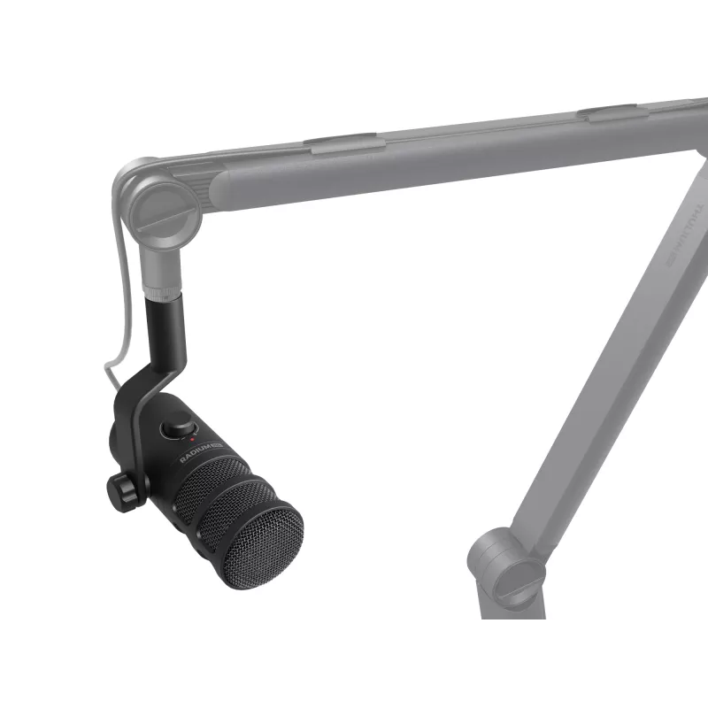 Laidinis PC mikrofonas GENESIS Radium 350D – USB Type-A/Type-C, -48 dB jautrumas, 16–14000 Hz, 2,5 m laidas, juodas