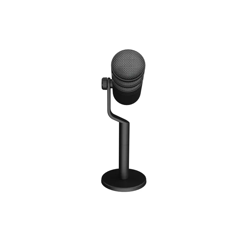 Laidinis PC mikrofonas GENESIS Radium 350D – USB Type-A/Type-C, -48 dB jautrumas, 16–14000 Hz, 2,5 m laidas, juodas