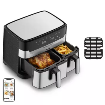 Oro gruzdintuvė Tefal Dual Easy Fry & Grill EY905D dviguba 8,3 L 2700 W nerūdijantis plienas