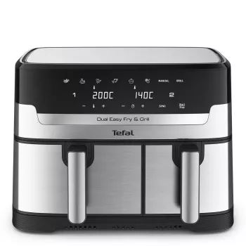 Oro gruzdintuvė Tefal Dual Easy Fry & Grill EY905D dviguba 8,3 L 2700 W nerūdijantis plienas