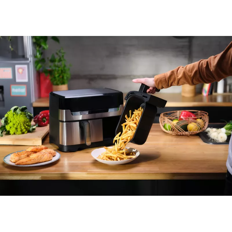Oro gruzdintuvė Tefal Dual Easy Fry & Grill EY905D dviguba 8,3 L 2700 W nerūdijantis plienas