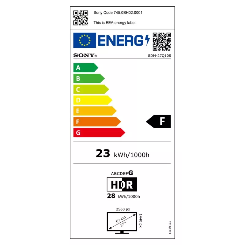 Sony INZONE M10S kompiuterio monitorius 68,3 cm (26,9 col.) 2560 x 1440 pikselių Quad HD OLED juodas