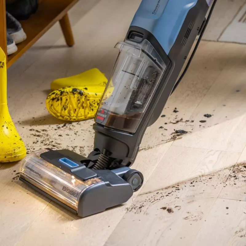 Bissell CrossWave EdgeFind Select vertikalus siurblys šlapiam ir sausam valymui, be maišelio, 340 W, juoda, mėlyna