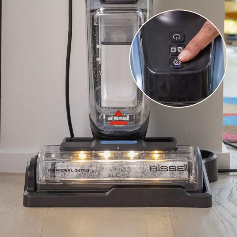 Bissell CrossWave EdgeFind Select vertikalus siurblys šlapiam ir sausam valymui, be maišelio, 340 W, juoda, mėlyna