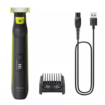 Philips OneBlade Pro Veidui ir Kūnui QP6506/15 5-in-1 Reguliuojamos Šukos Šlapiam ir Sausam Naudojimui LED Ekranas