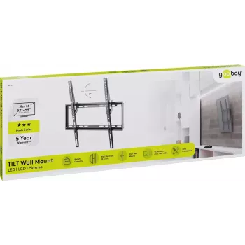 Goobay TV laikiklis 55 colių juodas 35 kg talpa VESA 200x200 iki 400x400