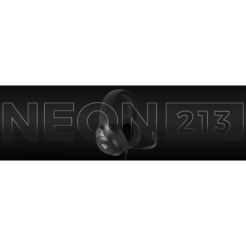 Ausinės GENESIS NEON 213, laidinės, skambučiams/muzikai, 20-20000 Hz, 302 g, juodos