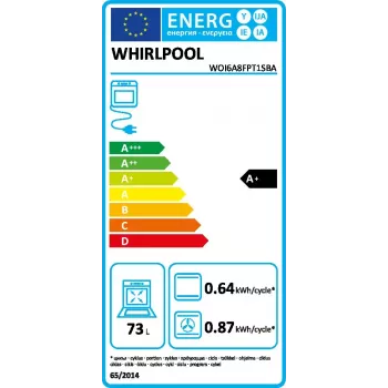 Įmontuojama orkaitė Whirlpool WOI6A8FPT1SBA 73 L elektrinė juoda liečiamas valdymas