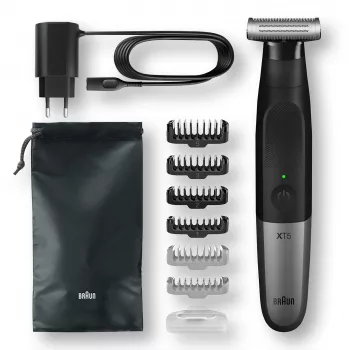 Braun Series X XT5200 folijos skustuvas su trimeriu, juodas, metalinis