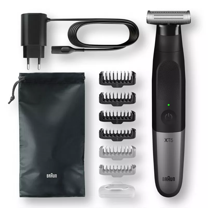 Braun Series X XT5200 folijos skustuvas su trimeriu, juodas, metalinis
