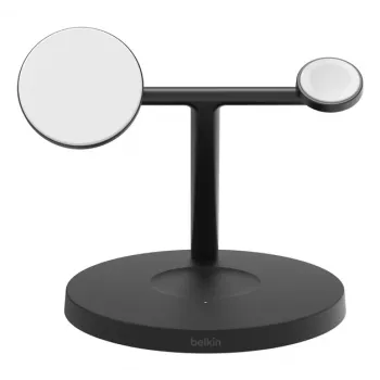 BELKIN Wireless Charging Stand - Boost Charge Pro - 3-in-1 Su Qi2 15W - Juoda