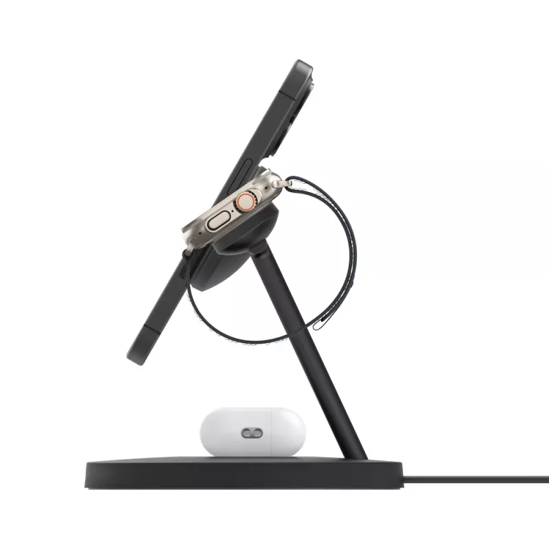 BELKIN Wireless Charging Stand - Boost Charge Pro - 3-in-1 Su Qi2 15W - Juoda