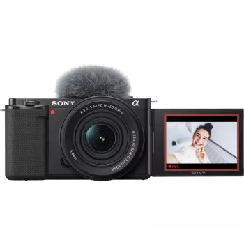 Sony ZV-E10 + E PZ 16-50mm F3.5-5.6 OSS II veidrodinis fotoaparatas 24,2 MP CMOS 6000 x 4000 pikselių juodas