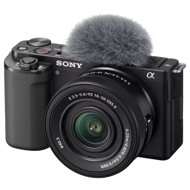 Sony ZV-E10 + E PZ 16-50mm F3.5-5.6 OSS II veidrodinis fotoaparatas 24,2 MP CMOS 6000 x 4000 pikselių juodas