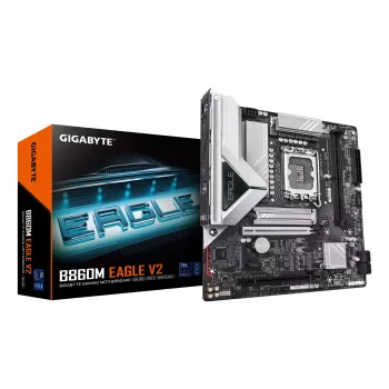 Motininė plokštė GIGABYTE B860M EAGLE V2 — Micro ATX, LGA 1851, Intel B860, 2x DDR5 iki 9066 MHz, PCIe 5.0, 2.5GbE