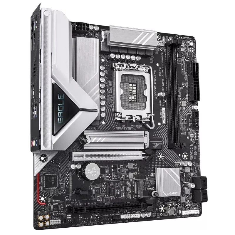 Motininė plokštė GIGABYTE B860M EAGLE V2 — Micro ATX, LGA 1851, Intel B860, 2x DDR5 iki 9066 MHz, PCIe 5.0, 2.5GbE