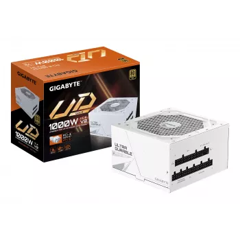 Maitinimo blokas GIGABYTE UD1000GM PG5 V2 1000W ATX 3.1 visiškai modulinis 80 PLUS Gold baltas