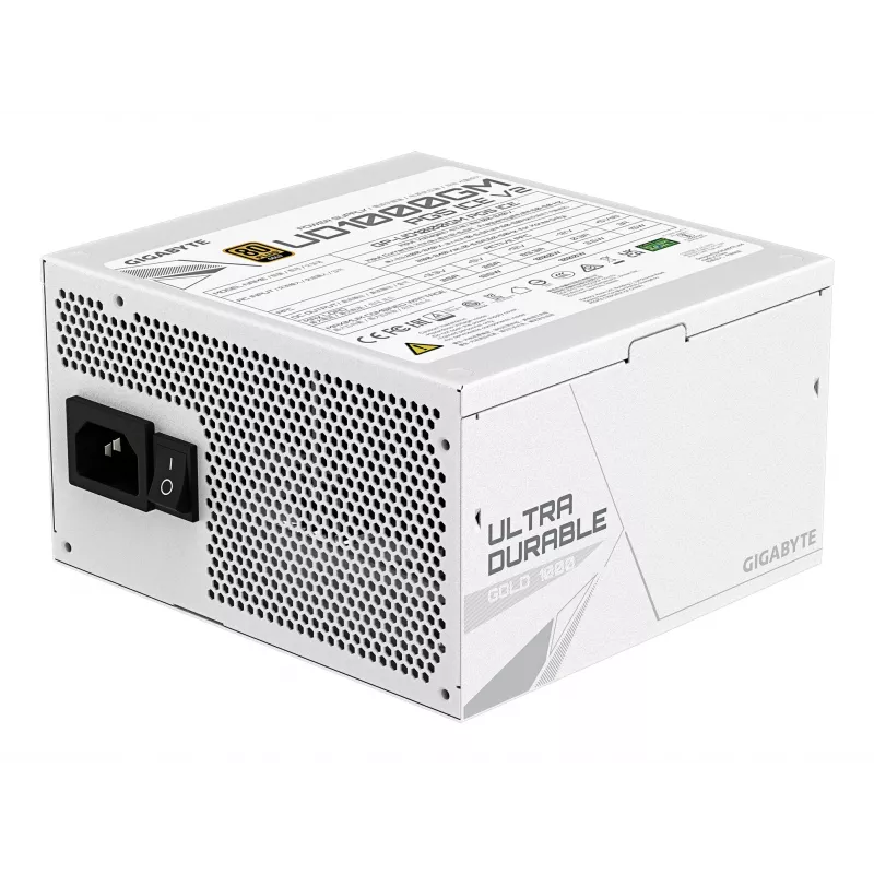 Maitinimo blokas GIGABYTE UD1000GM PG5 V2 1000W ATX 3.1 visiškai modulinis 80 PLUS Gold baltas