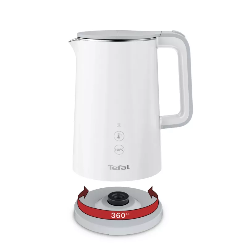 Elektrinis virdulys Tefal KO6931, 1,5 L, 1800 W, baltas, 5 temperatūros nustatymai, palaikymas šiltai 30 min