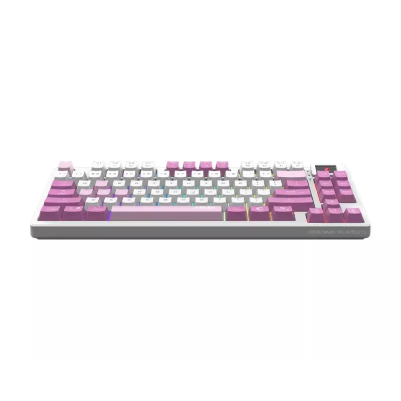 MSI FORGE GK600 TKL WIRELESS VIOLET žaidimų klaviatūra USB + Bluetooth QWERTY UK English Rožinė, Violetinė, Balta