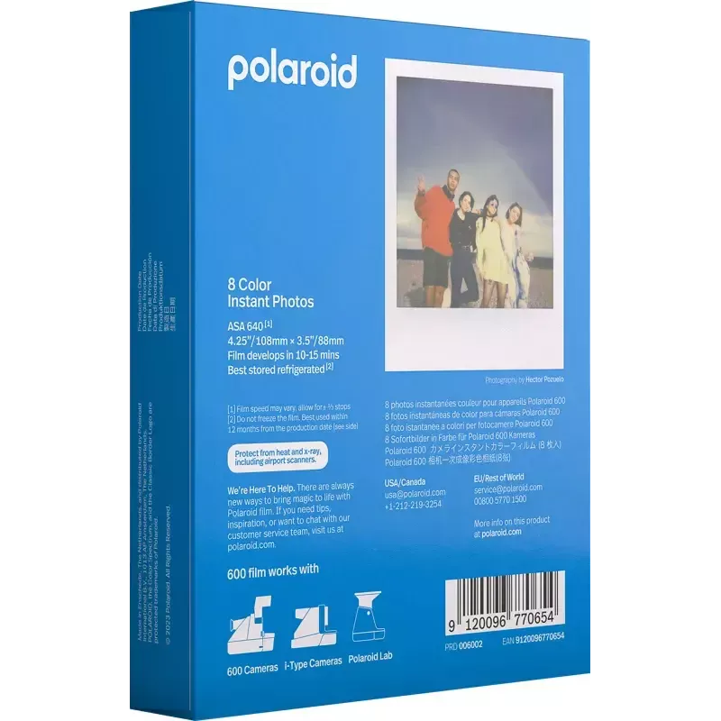 Polaroid 600 spalvota juosta 8 vnt. Nyderlandai 100mm x 20mm x 125mm