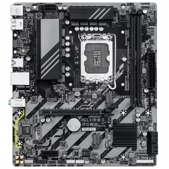Micro-ATX pagrindinė plokštė GIGABYTE B860M E — LGA 1851, Intel Core Ultra, DDR5 iki 8800 MHz (O.C.), 2×PCIe 4.0 M.2, 1GbE