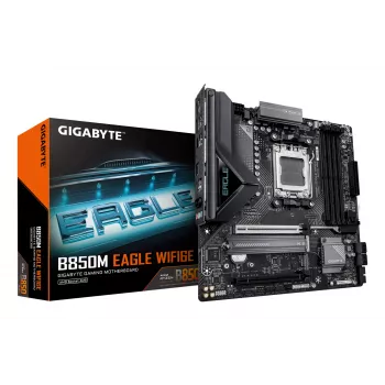 Motininė plokštė GIGABYTE B850M EAGLE WIFI6E Socket AM5, skirta AMD Ryzen 7000/8000/9000, DDR5 iki 8200MHz (OC), PCIe 5.0, Wi‑Fi 6E, 2.5 GbE