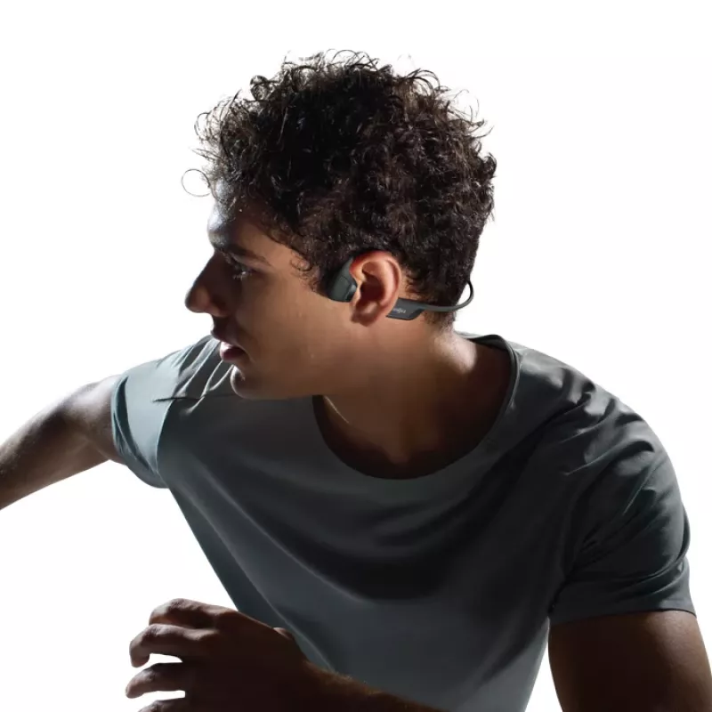 Ausinės Shokz OpenRun Pro 2 belaidės sportinės ausinės su kaulų laidumu, IP55, 12 h grojimo, Bluetooth 5.3, 150 mAh, juodos