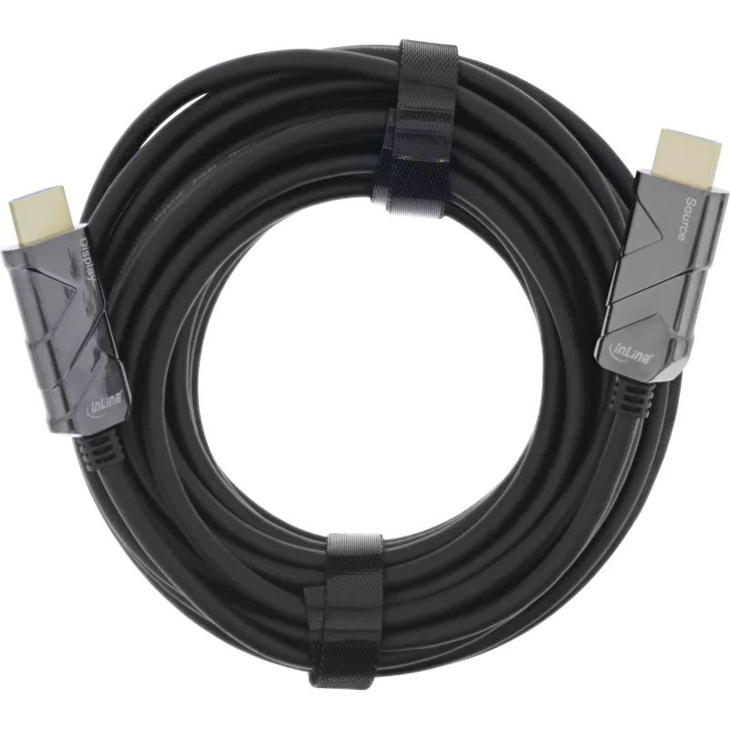 InLine HDMI AOC laidas, Ultra High Speed HDMI, 8K4K, juodas, 20m