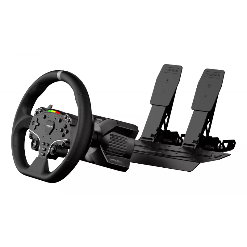 Moza Racing R3 Vairavimo ratas ir pedalai PC, Vairas + Pedalai, PC, Krypties mygtukai, Meniu mygtukas, Režimo mygtukas, Pauzės/Nustatymų mygtukas, Pradžios mygtukas, Skaitmeninis, Neribotas, Tiesioginė pavara