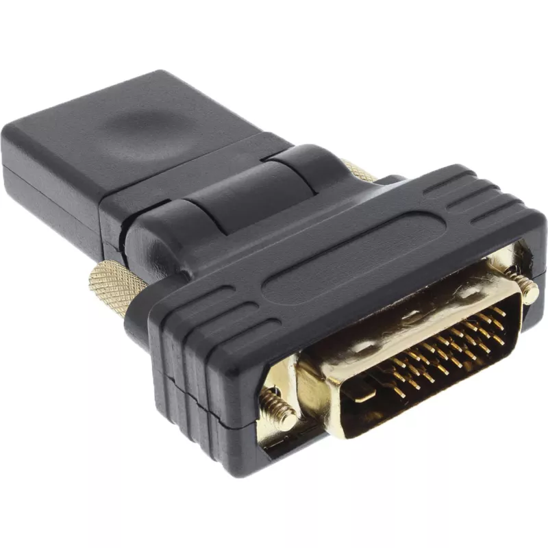 InLine HDMI į DVI adapteris HDMI lizdas / DVI kištukas lankstus auksuotas 4K2K