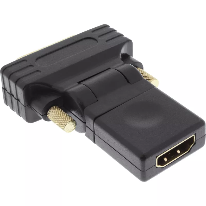 InLine HDMI į DVI adapteris HDMI lizdas / DVI kištukas lankstus auksuotas 4K2K