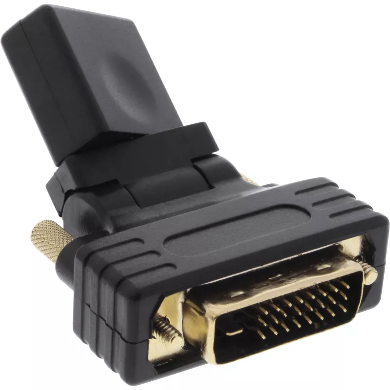 InLine HDMI į DVI adapteris HDMI lizdas / DVI kištukas lankstus auksuotas 4K2K