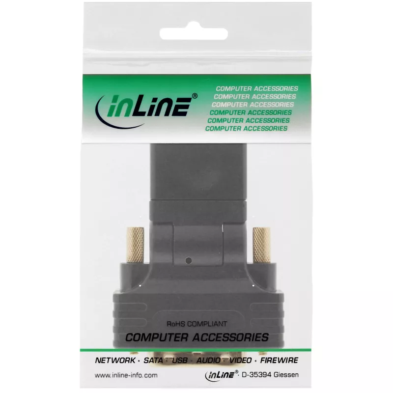 InLine HDMI į DVI adapteris HDMI lizdas / DVI kištukas lankstus auksuotas 4K2K