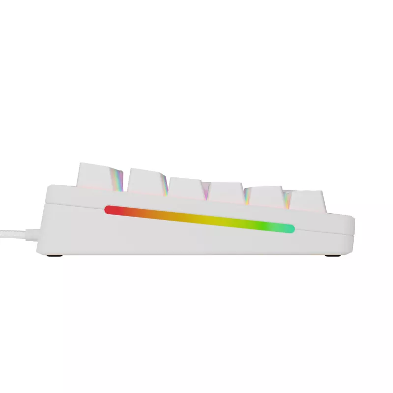 Mechaninė pilno dydžio (100%) laidinė klaviatūra GLORIOUS GMMK 3 HE – balta, USB, QWERTY, RGB