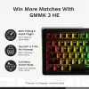Mechaninė pilno dydžio (100%) laidinė klaviatūra GLORIOUS GMMK 3 HE – balta, USB, QWERTY, RGB