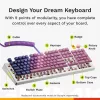 Mechaninė pilno dydžio (100%) laidinė klaviatūra GLORIOUS GMMK 3 HE – balta, USB, QWERTY, RGB