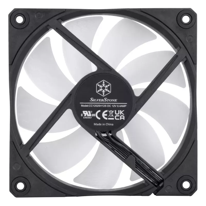 SilverStone Shark Force SST-SF120B-ARGB 120 mm korpuso ventiliatorius, ARGB, juodas