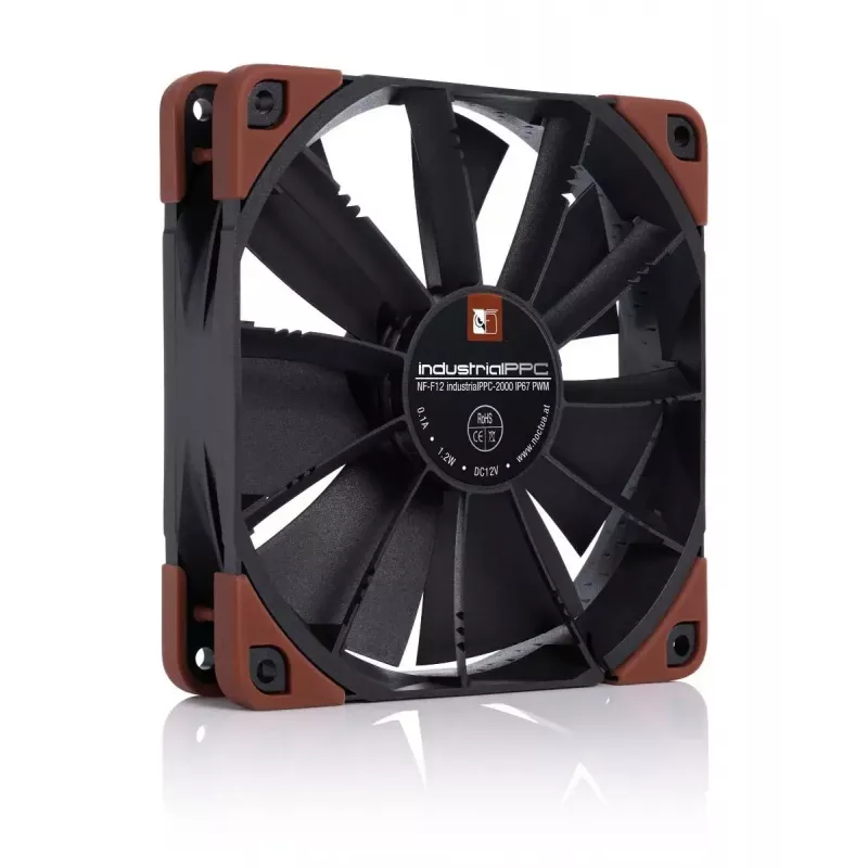 Ventiliatorius Noctua NF-F12 INDUSTRIALPPC-2000 12 cm 450-2000 RPM Juodas Ruda