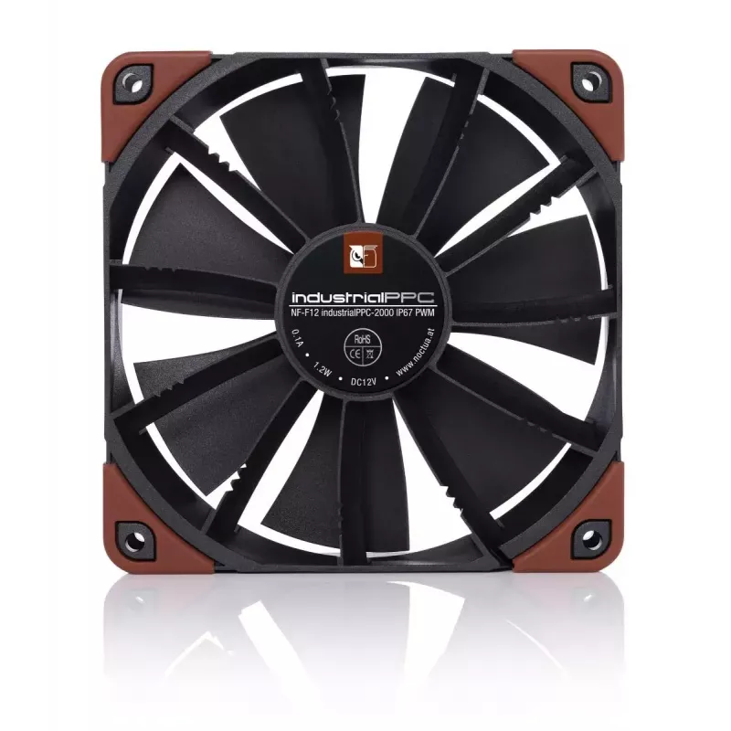 Ventiliatorius Noctua NF-F12 INDUSTRIALPPC-2000 12 cm 450-2000 RPM Juodas Ruda