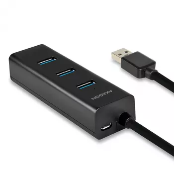 USB 3.0 šakotuvas Axagon HUE-S2BP 4x USB 3.0 su 1,2 m kabeliu ir maitinimo adapteriu