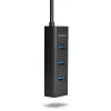 USB 3.0 šakotuvas Axagon HUE-S2BP 4x USB 3.0 su 1,2 m kabeliu ir maitinimo adapteriu