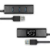 USB 3.0 šakotuvas Axagon HUE-S2BP 4x USB 3.0 su 1,2 m kabeliu ir maitinimo adapteriu