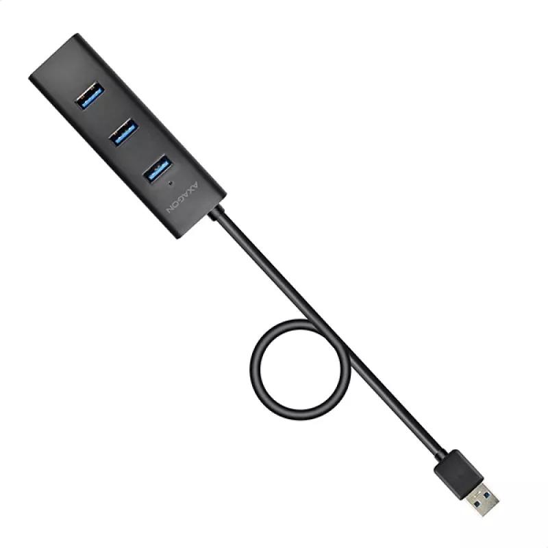 USB 3.0 šakotuvas Axagon HUE-S2BP 4x USB 3.0 su 1,2 m kabeliu ir maitinimo adapteriu