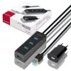 USB 3.0 šakotuvas Axagon HUE-S2BP 4x USB 3.0 su 1,2 m kabeliu ir maitinimo adapteriu