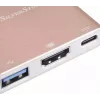 USB-C į HDMI vaizdo adapteris SILVERSTONE EP08 (USB-C 3.1, HDMI) rožinis