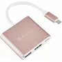 USB-C į HDMI vaizdo adapteris SILVERSTONE EP08 (USB-C 3.1, HDMI) rožinis