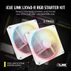 CORSAIR iCUE LINK LX140-R RGB 140 mm Reverse ventiliatoriaus rinkinys baltas